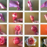 Как сделать цветы из атласных лент своими руками - пошагово